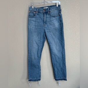 Madewell The Perfect Vintage High Rise Crop Stretch Mom Blue Jeans Size 26P